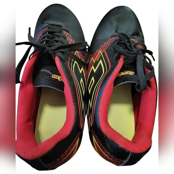 Lotto Forza Elite 3 Mens Soccer Cleats Black Red Yellow, Size 12 - Picture 9 of 12